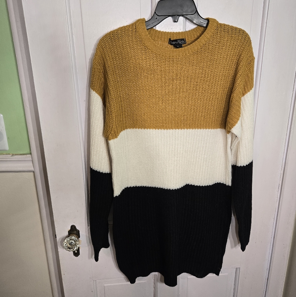 Evelyn Taylor color block sweater size xl